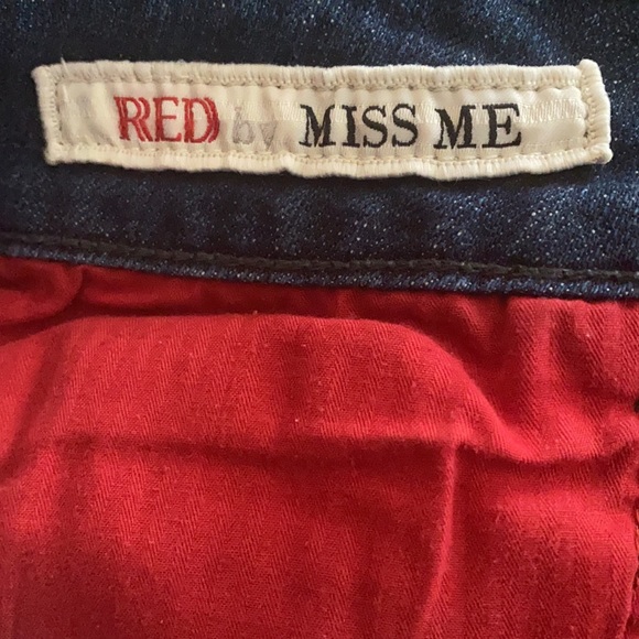 Miss Me "Red" Drew Jeans Womens Size 28 Dark Wash Bootcut Denim Jeans - Picture 5 of 7